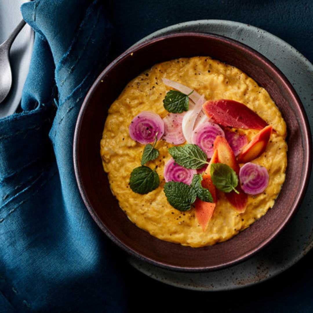 Rice Porridge With Squash and Brown Butter